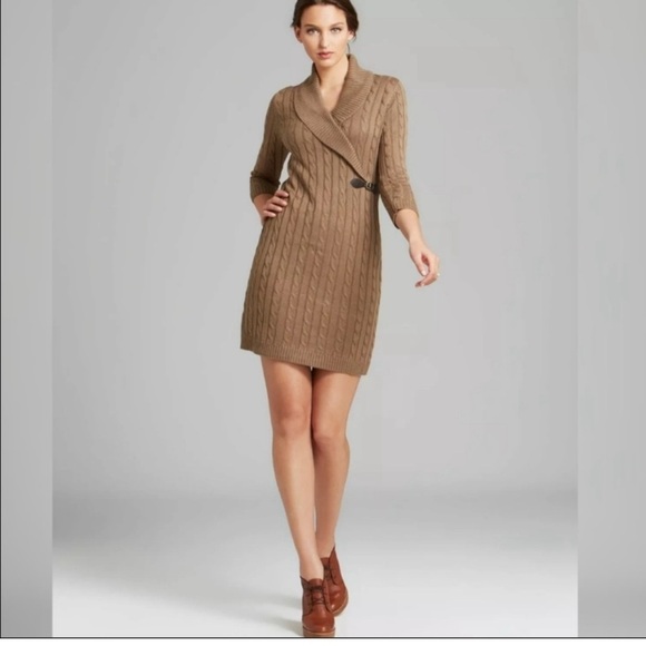 Calvin Klein Cable Knit Sweater Dress with Belt - Picture 1 of 7